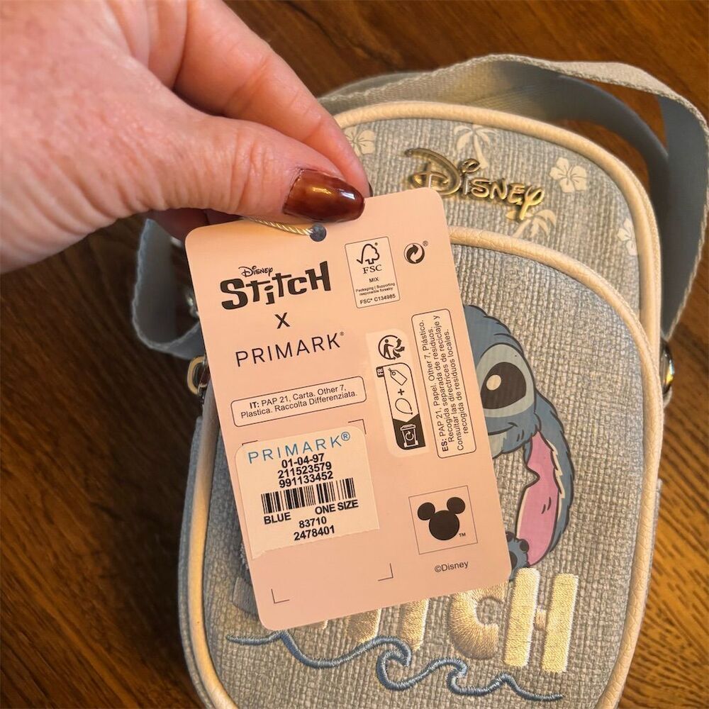 Disney X Primark Stitch Light Blue Crossbody Bag Unisex Adults - Picture 10 of 15